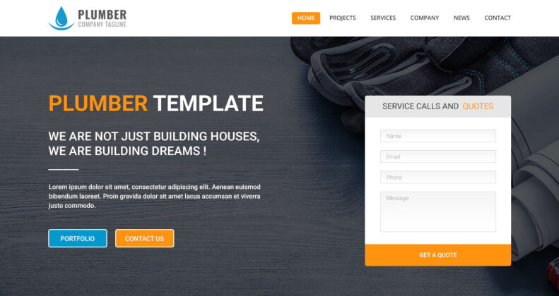 Designing Functionality: My Free Plumbing PSD Template for Your Site