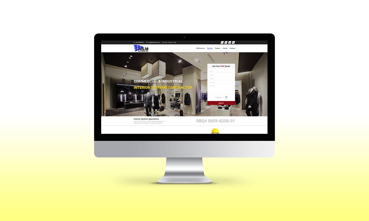 ASM Interiors - Website Design & Development